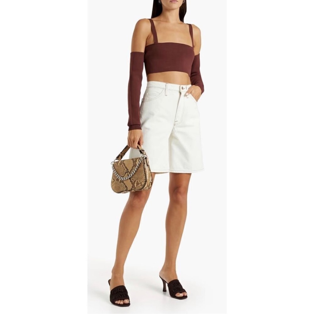 Frame Denim Le Italian White Women's Bermuda Shorts